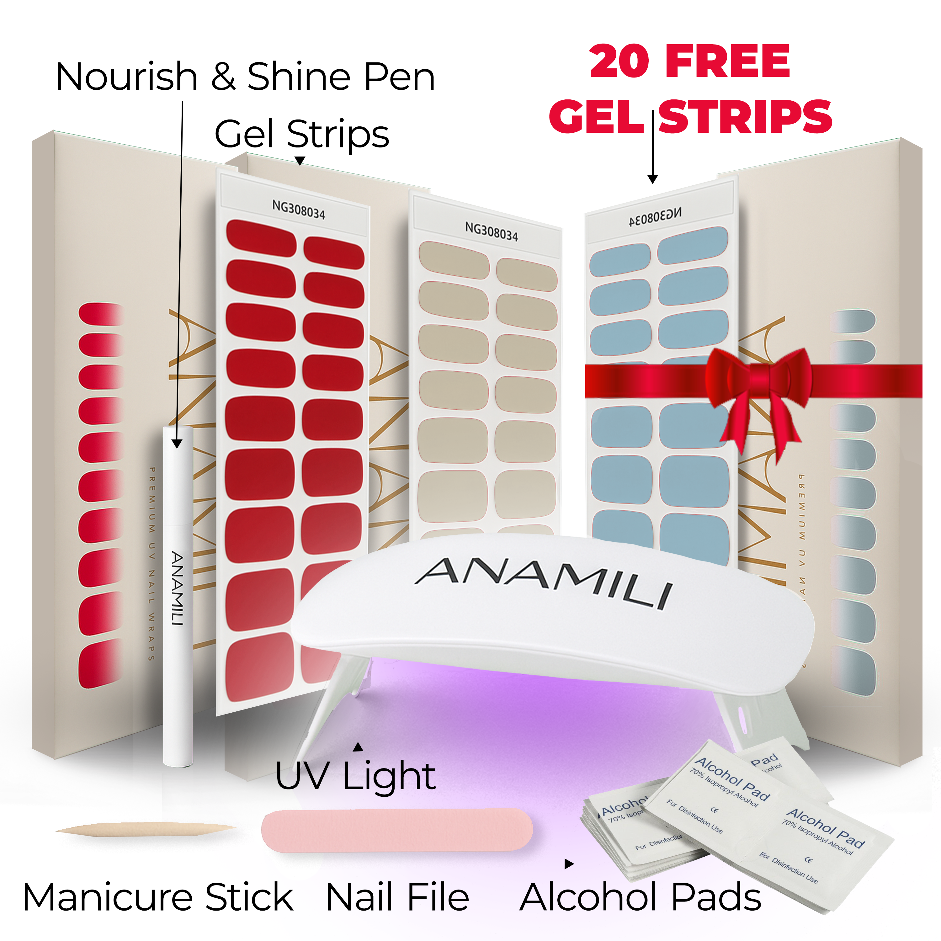 3 Colors Starter Kit - Damage Free Gel Nail Manicure